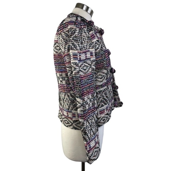 ZARA Jacquard Tweed Cropped Jacket size L - Picture 5 of 13